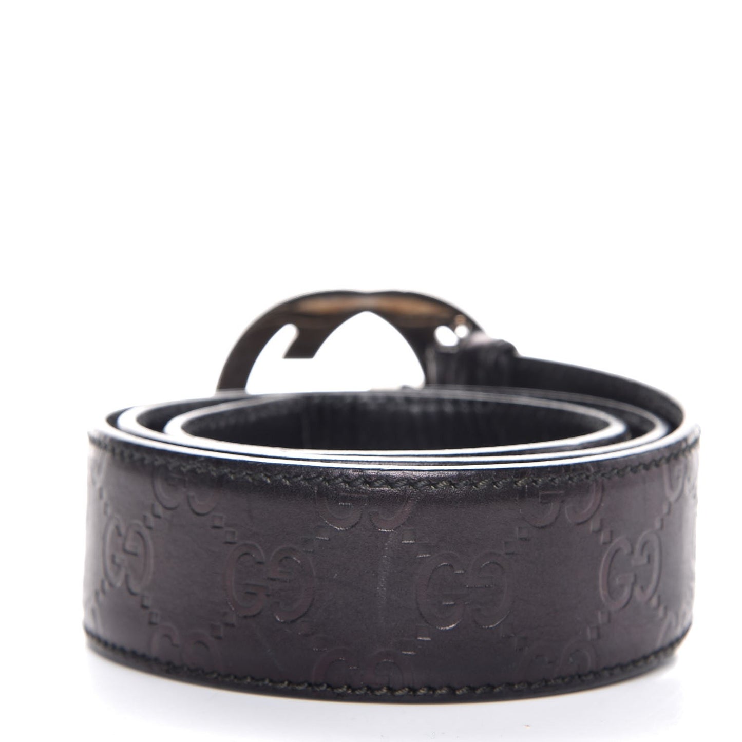 Guccissima Interlocking G Belt 80 32 Brown