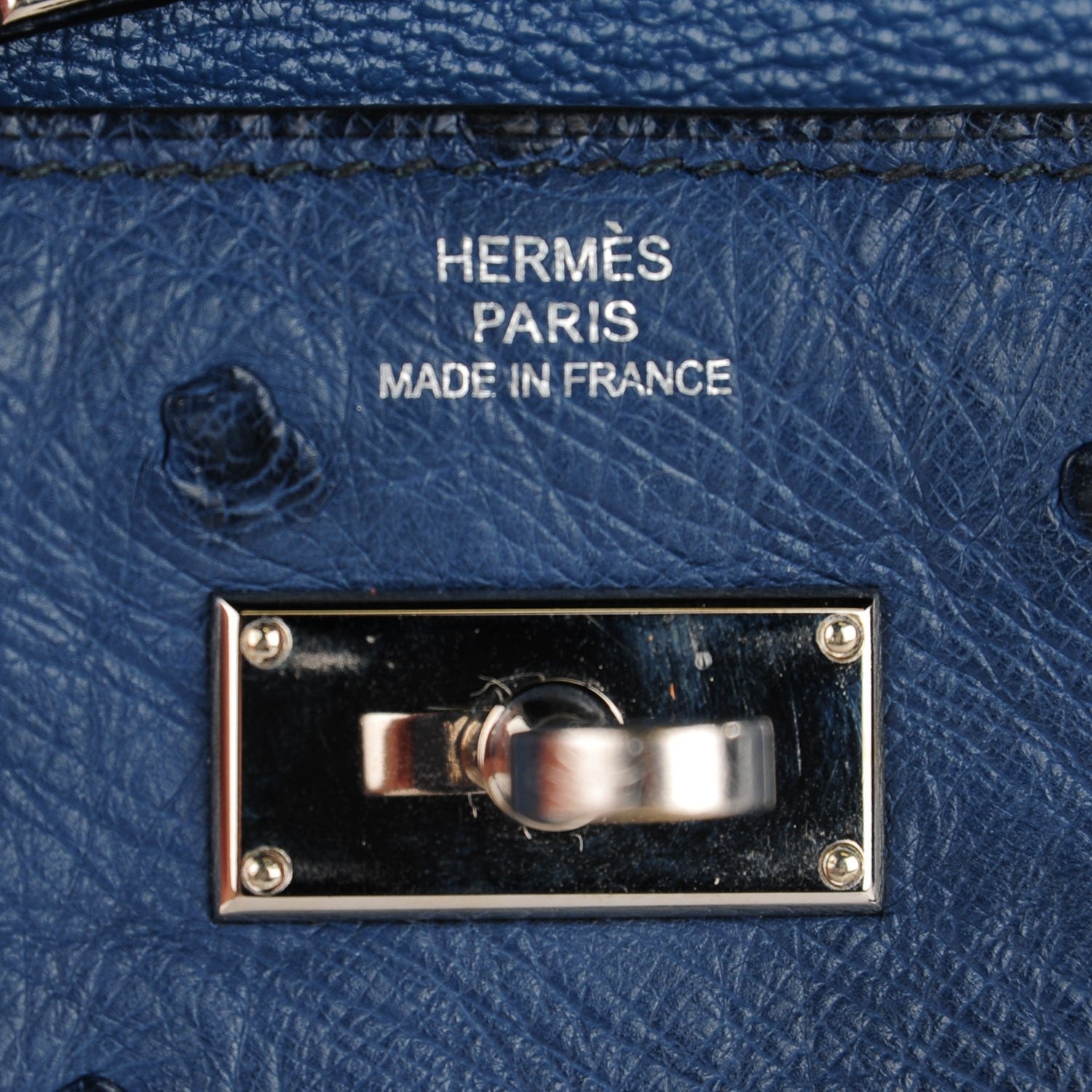 Hermes Ostrich Kelly Longue Wallet Bleu Roi 10 of 16