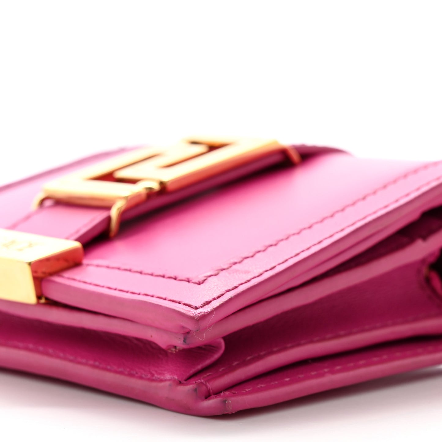 Calfskin Greca Goddess Chain Wallet Pink