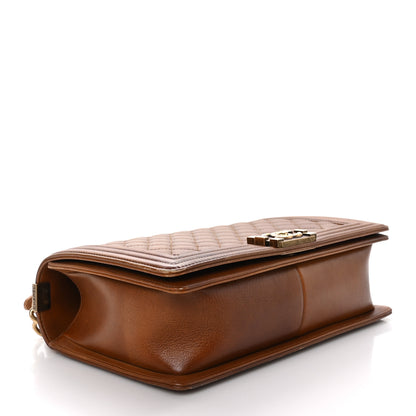 Chanel Washed Calfskin New Medium Boy Flap Light Brown 4 of 10