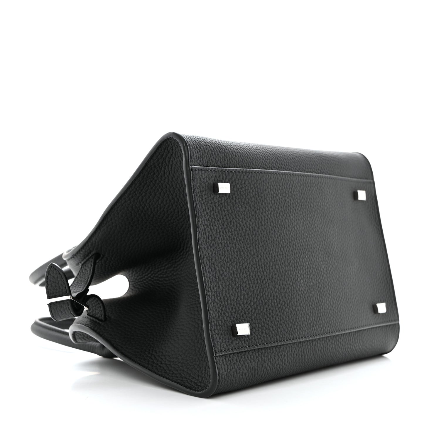 Grained Calfskin Soft Margaux 10 Bag Black