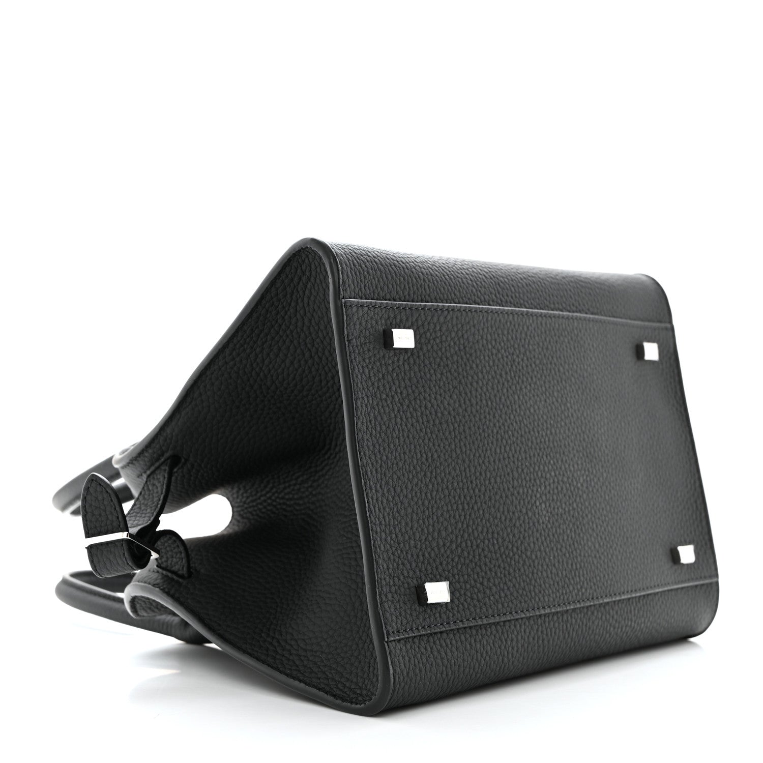 The Row Grained Calfskin Soft Margaux 10 Bag Black 4 of 9