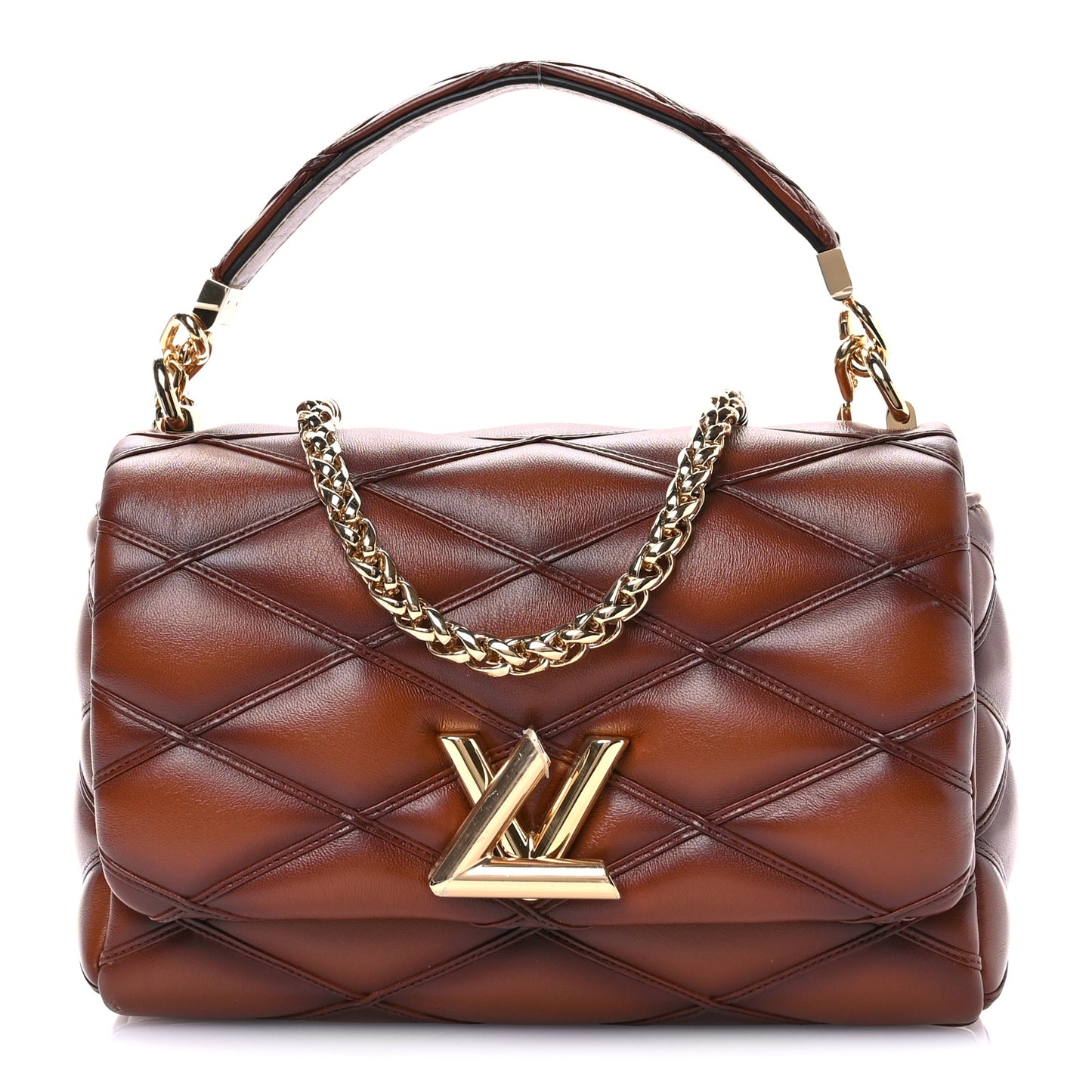 Lambskin Malletage Top Handle GO-14 MM Tan