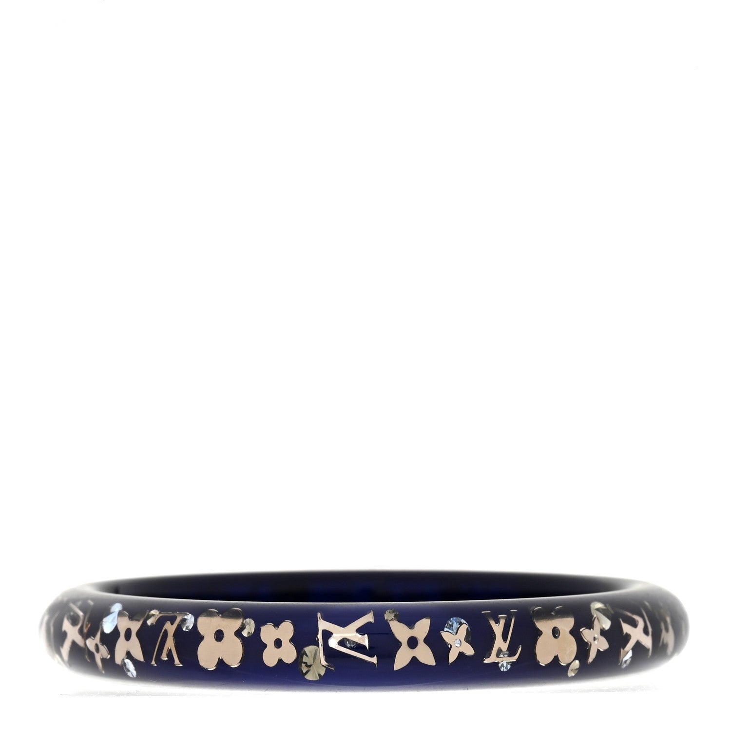 Louis Vuitton Resin Swarovski Medium Inclusion Bracelet PM Marine 1 of 4