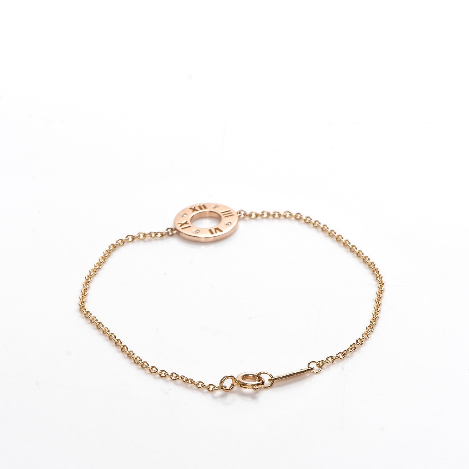 Tiffany 18K Rose Gold Diamond Atlas Pierced Bracelet 3 of 7