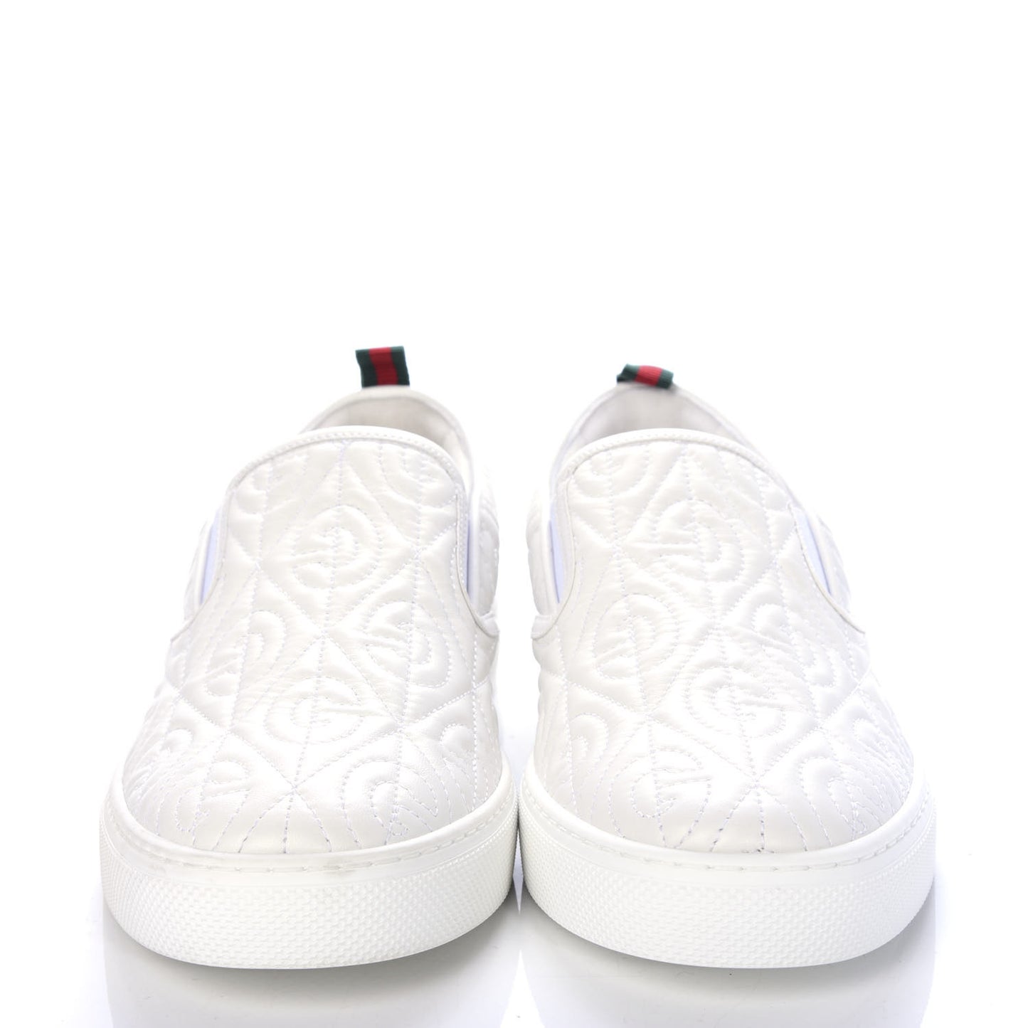 Nappa Web G Rhombus Quilted Mens Slip On Sneakers 8.5 Great White