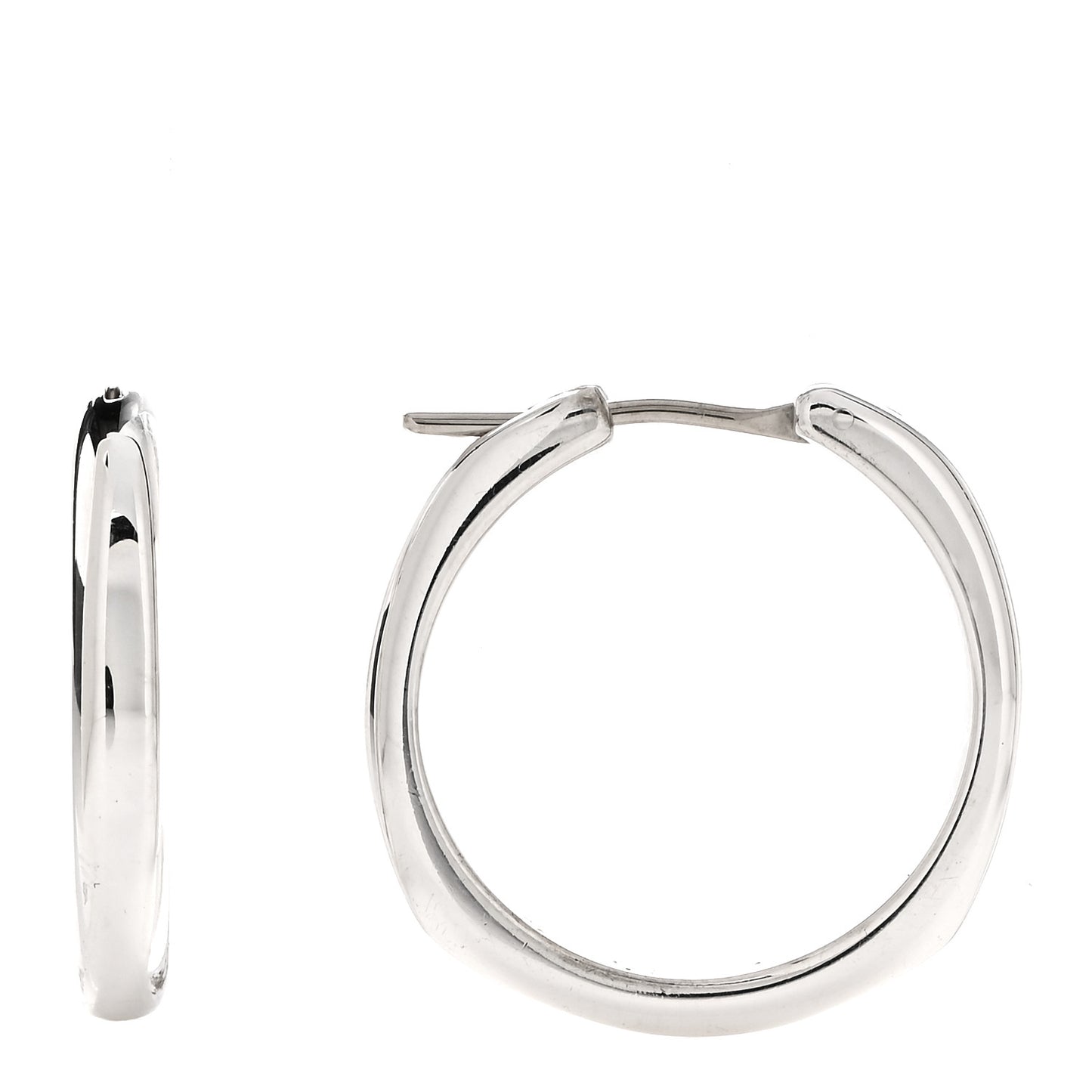 Sterling Silver Cushion Hoop Earrings