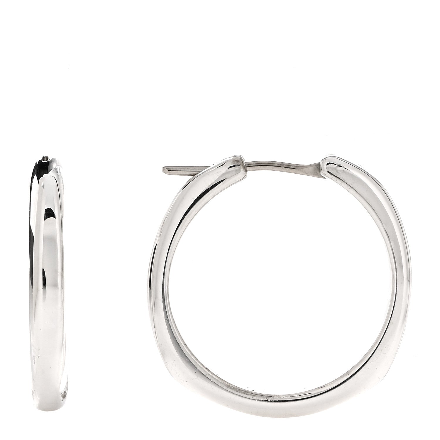 Tiffany Sterling Silver Cushion Hoop Earrings 1 of 4