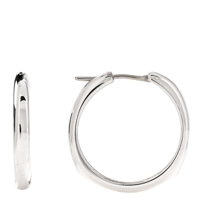 Tiffany Sterling Silver Cushion Hoop Earrings 1 of 4