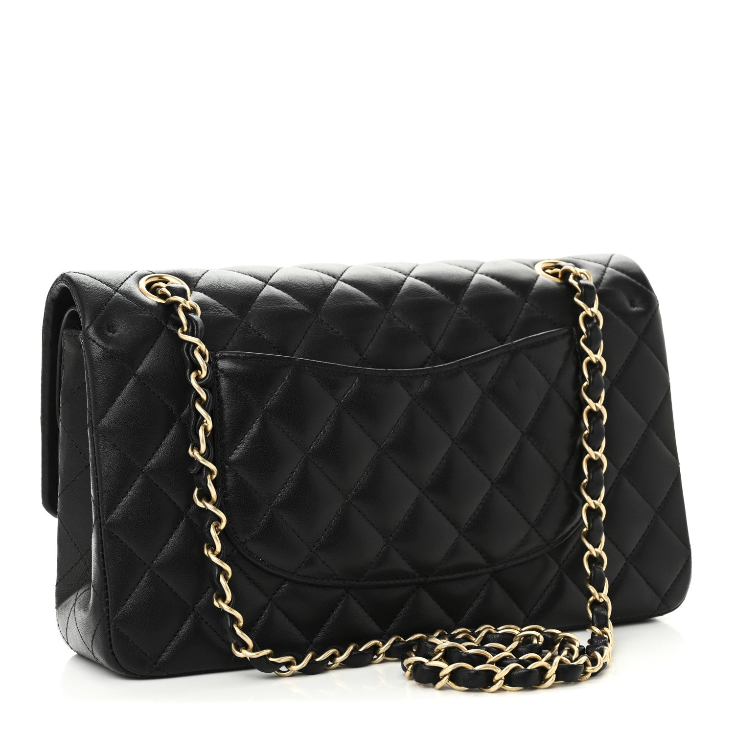 Chanel Lambskin Quilted Studded Medium Double Flap Black 3 of 10
