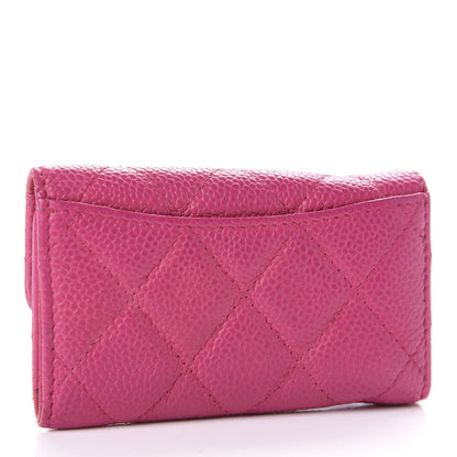 Chanel Caviar Quilted 6 Key Holder Pink 3 of 9