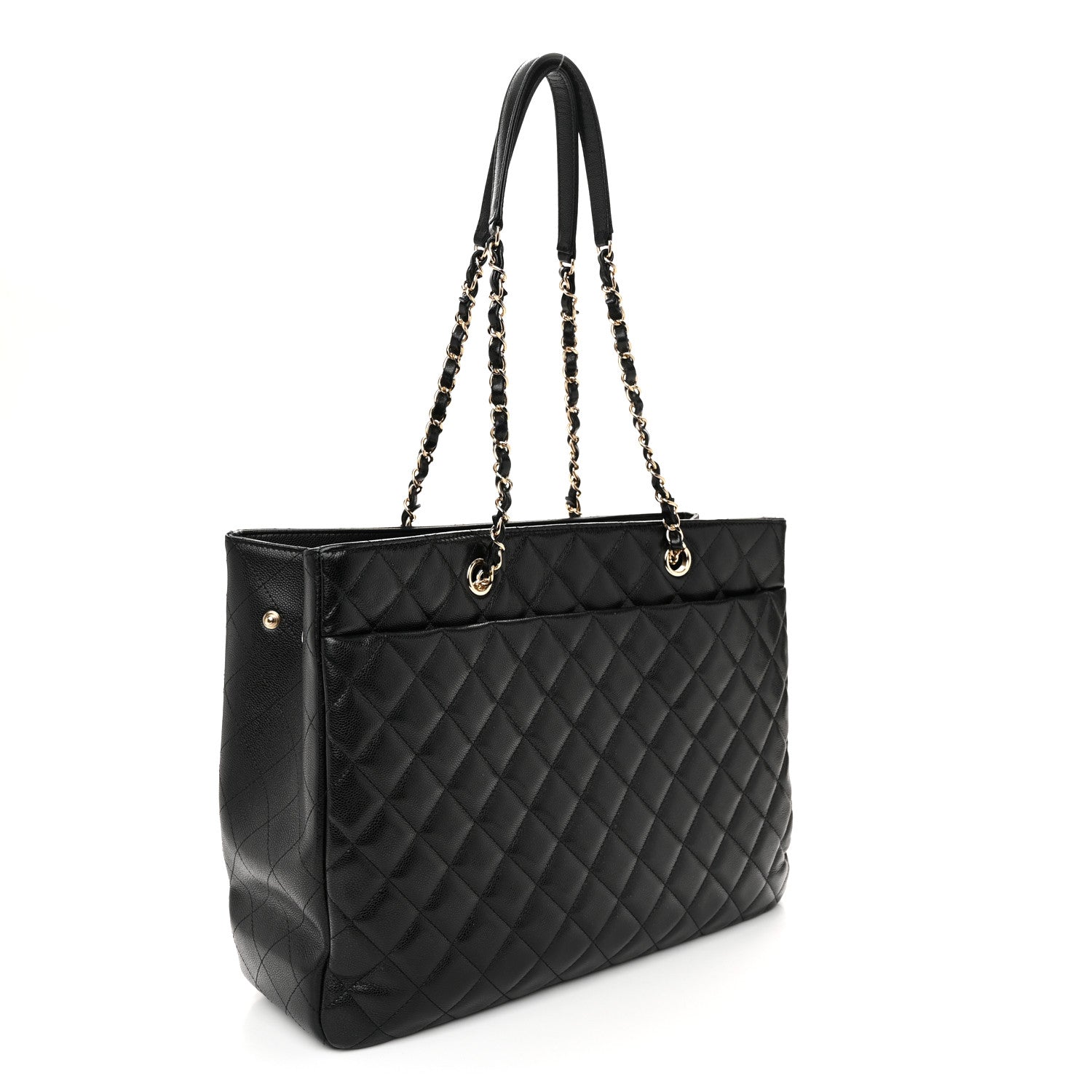 Chanel Caviar Quilted Large Classic Shopping Tote Black 3 of 12