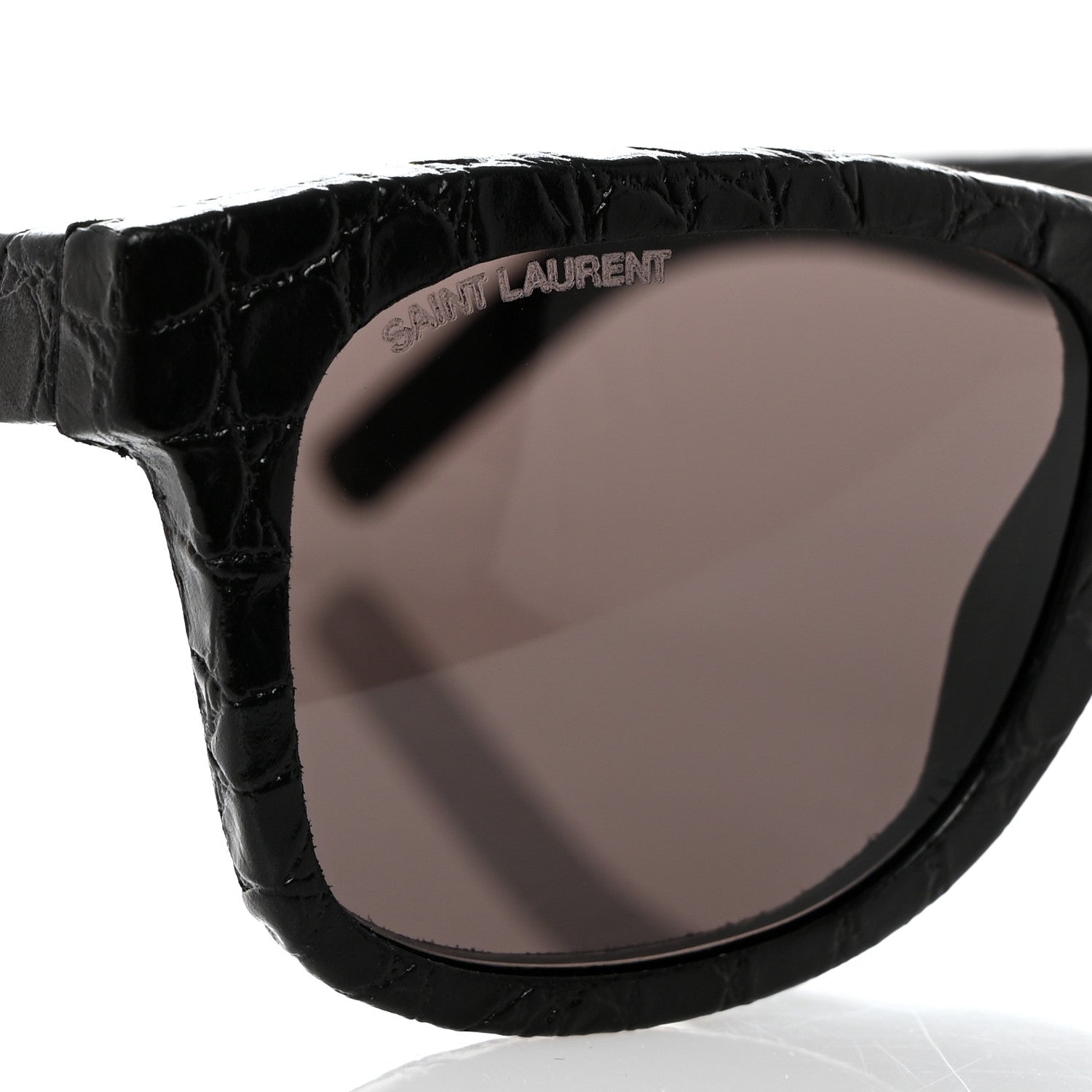 Saint Laurent Crocodile Square Sunglasses SL 51 Black 6 of 7