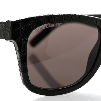 Saint Laurent Crocodile Square Sunglasses SL 51 Black 6 of 7