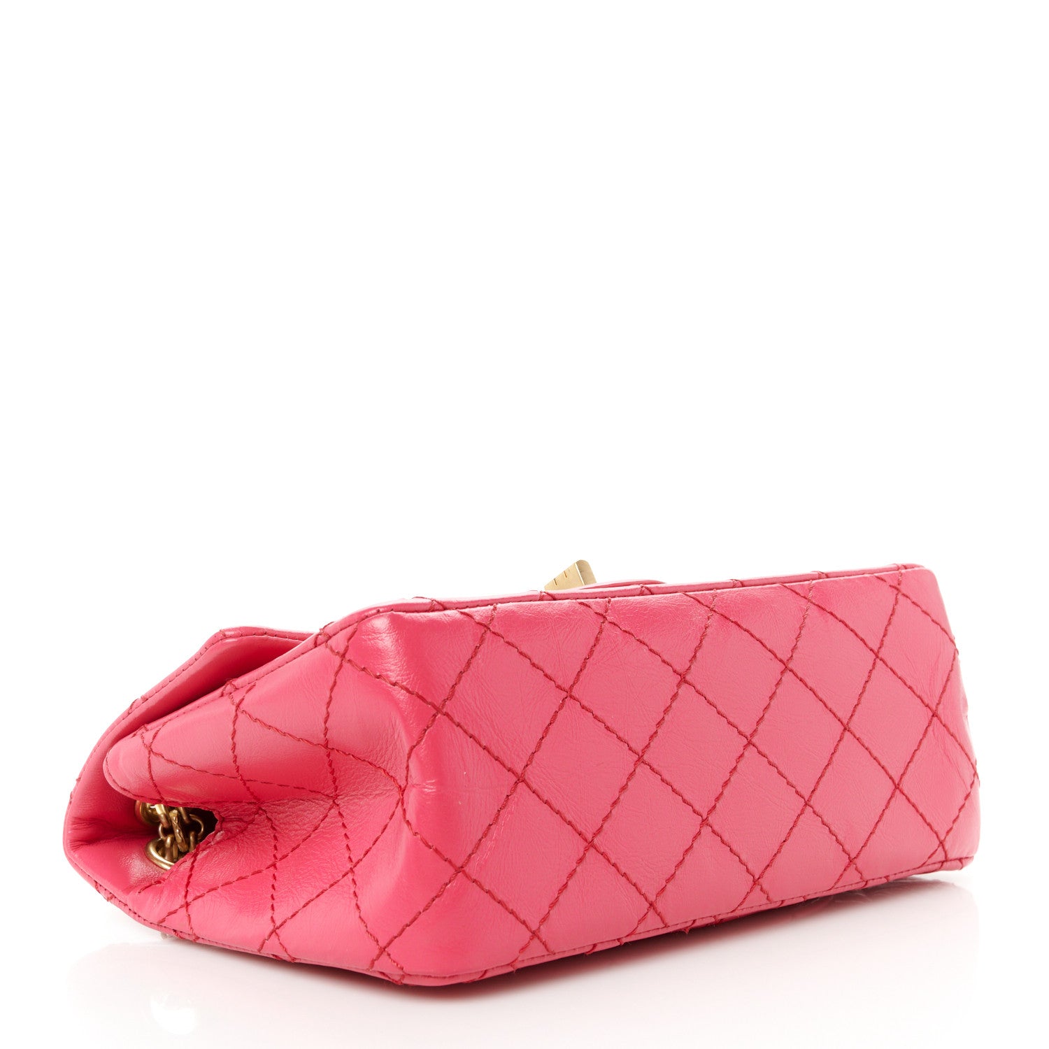 Chanel Aged Calfskin Quilted 2.55 Reissue Mini Flap Fuchsia 4 of 11