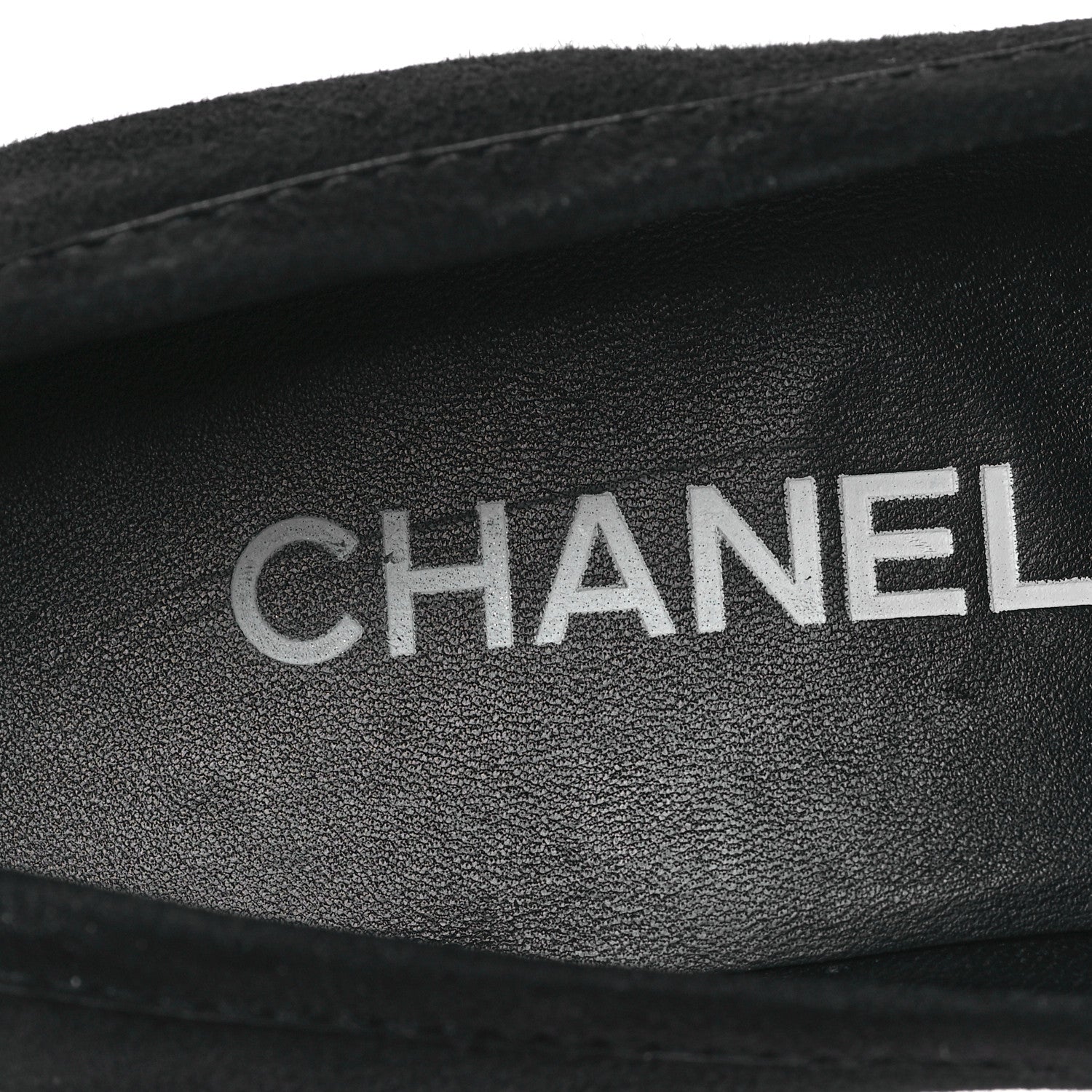 Chanel Suede CC Platform Loafers 36.5 Black 7 of 8