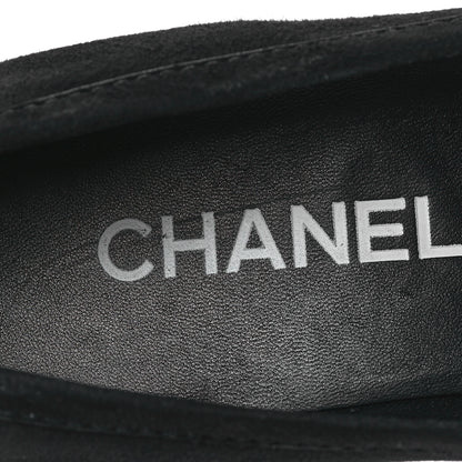 Chanel Suede CC Platform Loafers 36.5 Black 7 of 8