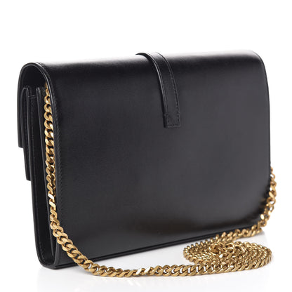 Saint Laurent Smooth Calfskin Monogram Sulpice Chain Wallet Black 3 of 10