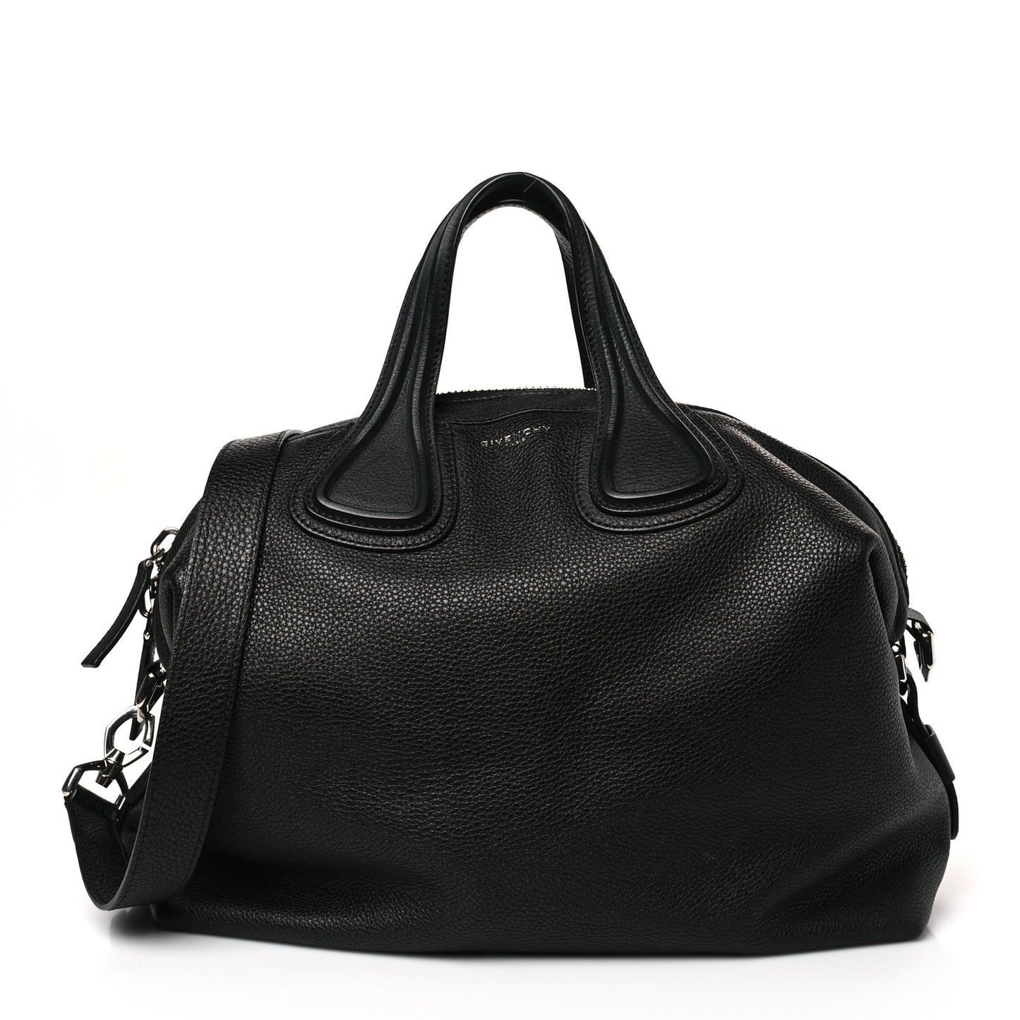 Waxy Grained Calfskin Medium Nightingale Black