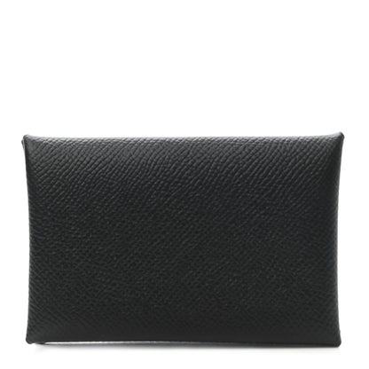 Hermes Epsom Calvi Card Case Black 1 of 7