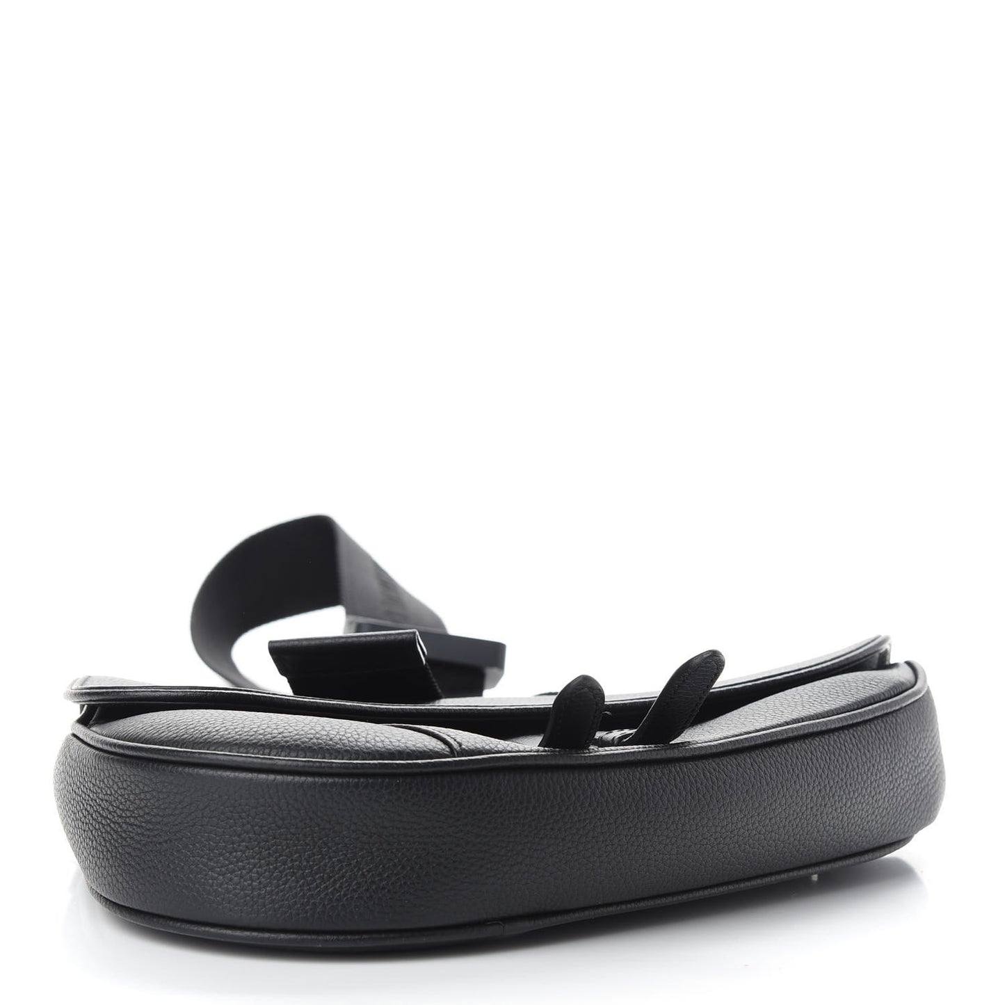 Grained Calfskin Kim Jones Saddle Bag Black