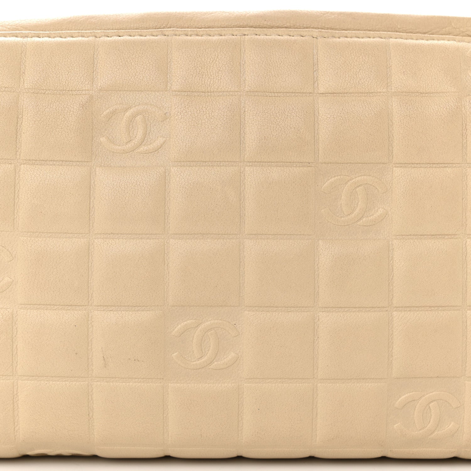 Chanel Lambskin Quilted CC Chocolate Bar Shoulder Bag Beige 8 of 16