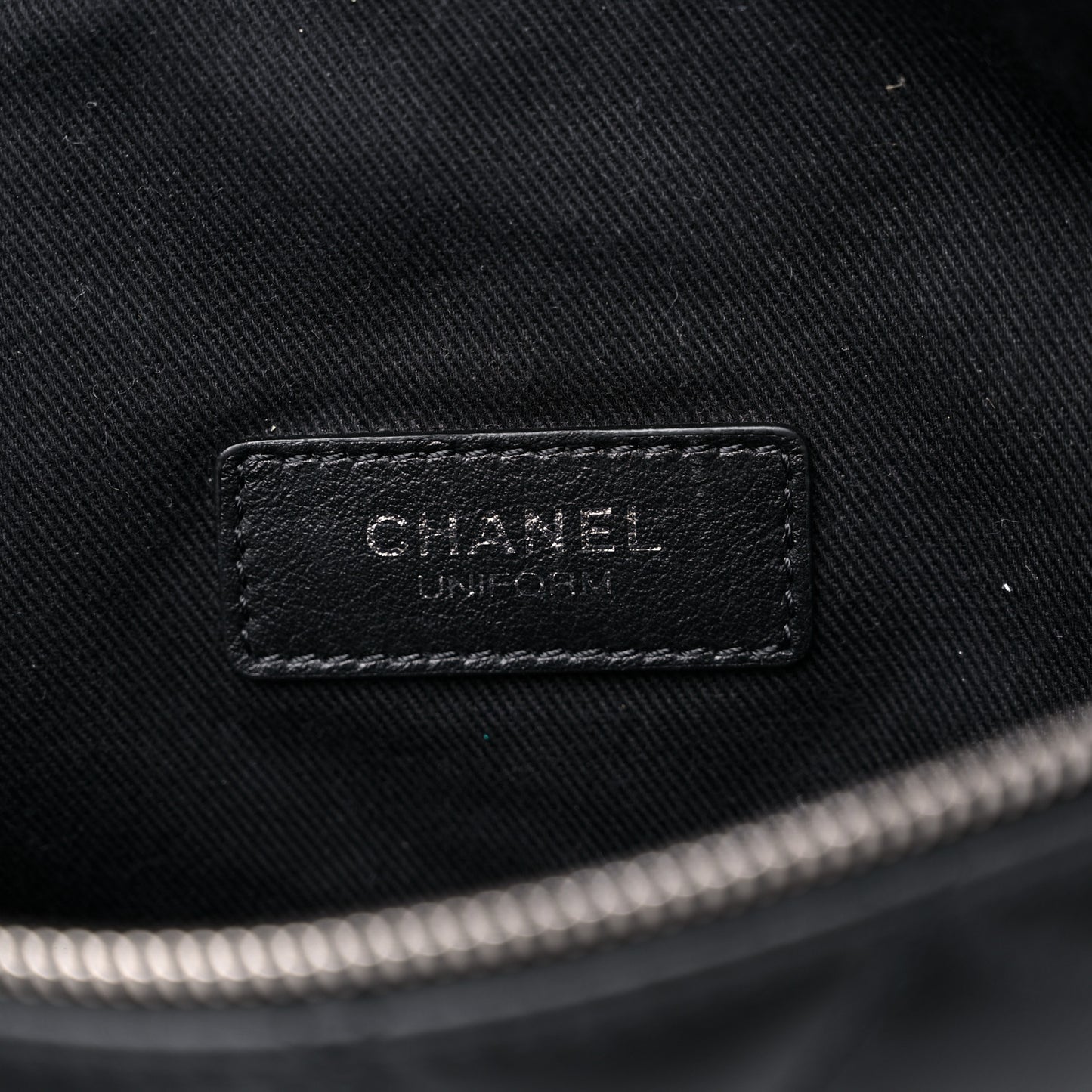 Calfskin Quilted Waist Belt Bag Black