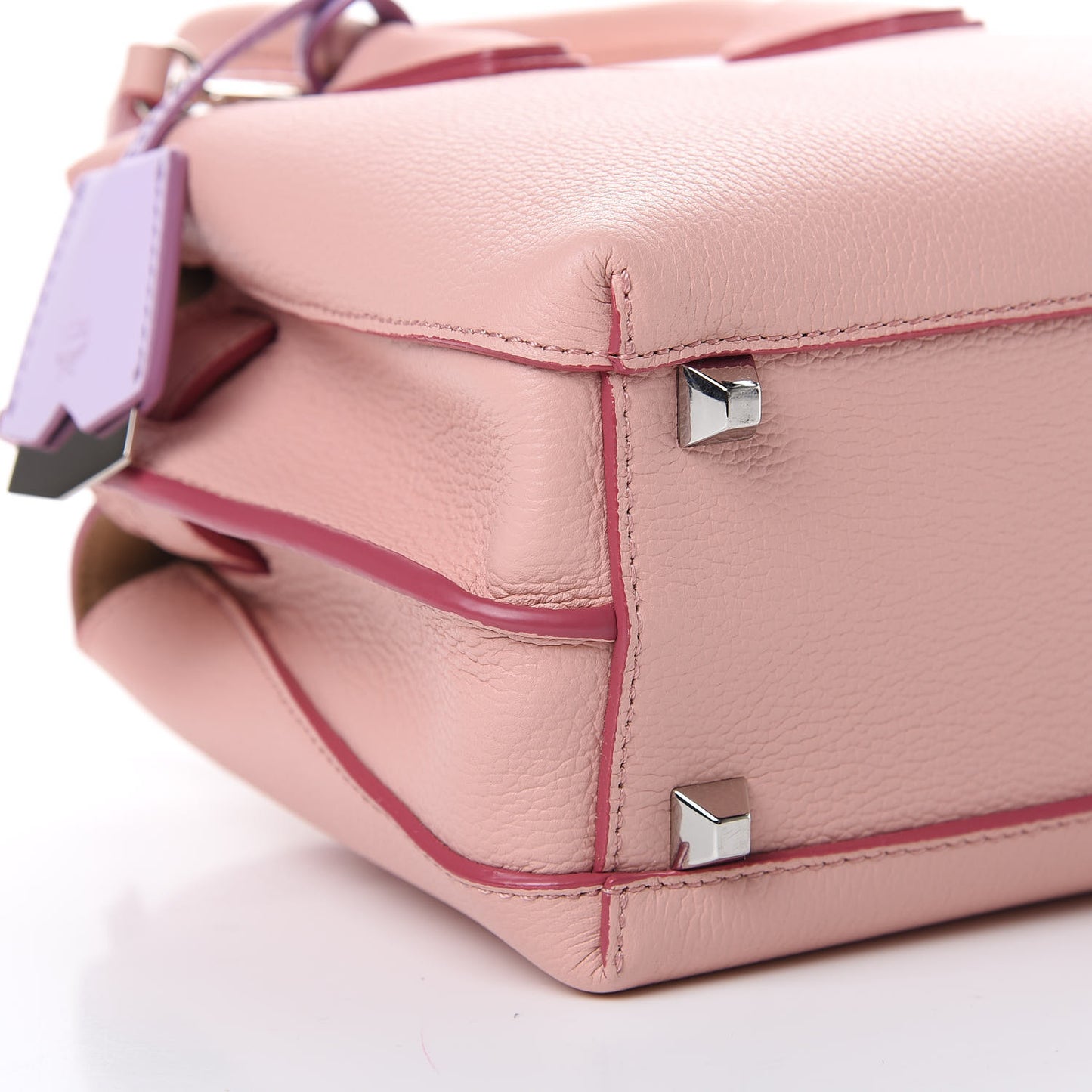 Grained Calfskin Mini Milla Tote Pink Blush