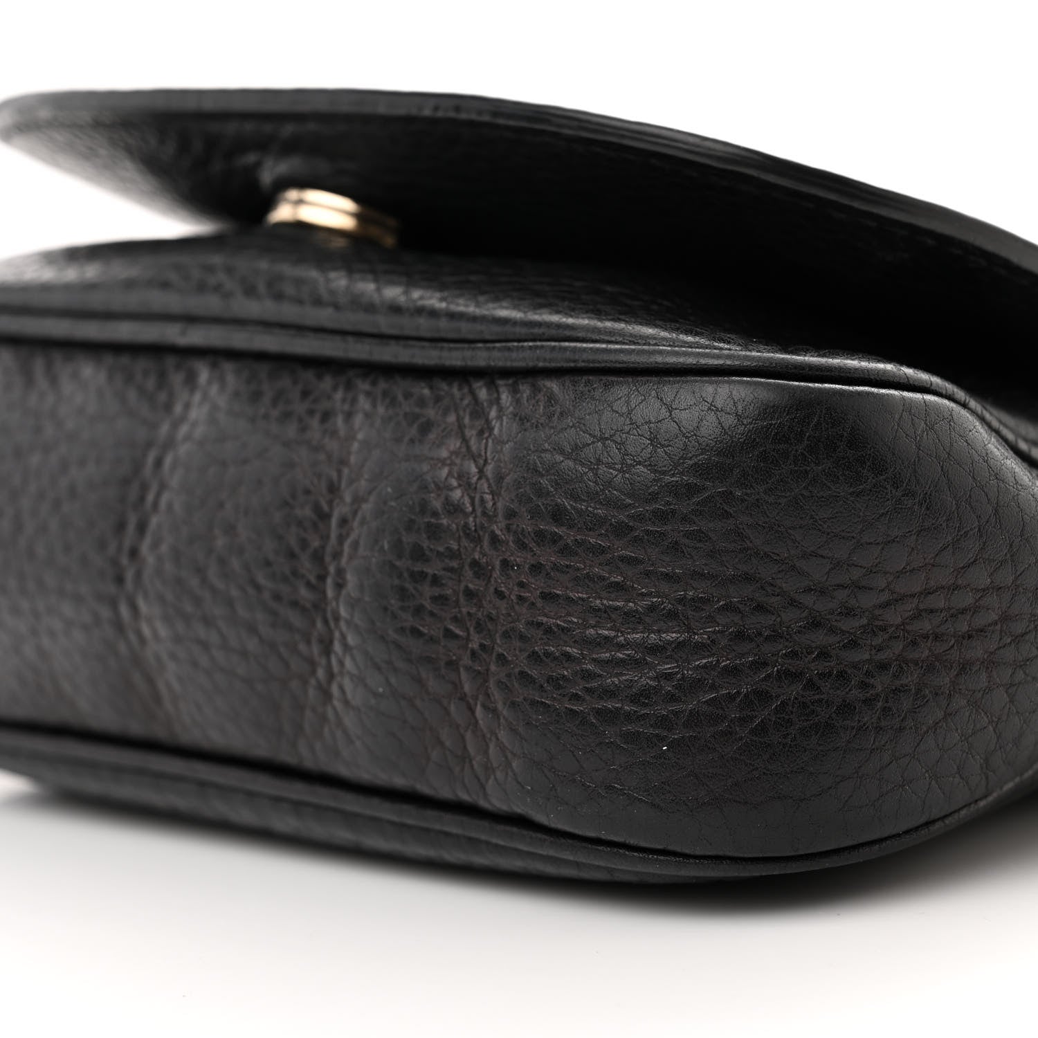 Gucci Pebbled Calfskin Small Soho Flap Crossbody Black 10 of 15