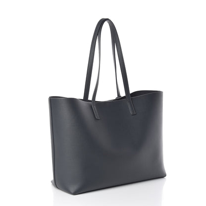 Saint Laurent Calfskin Large Shopping Tote Deep Marine 3 of 8
