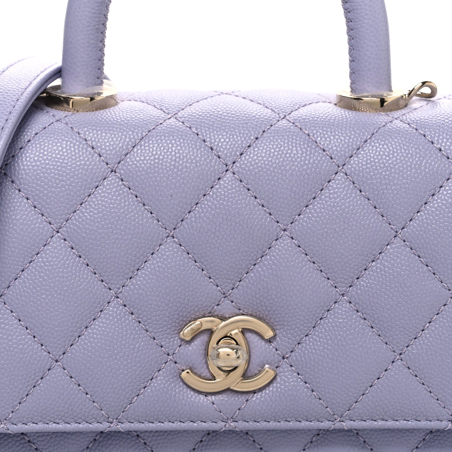 Caviar Quilted Extra Mini Coco Handle Flap Light Purple