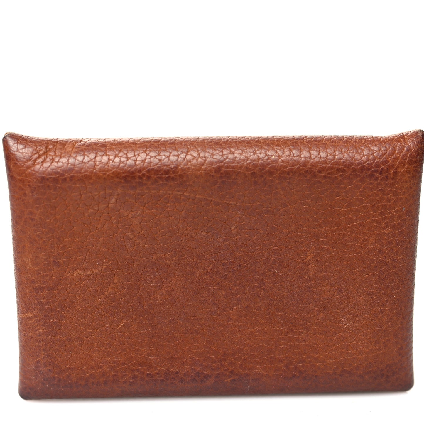 Barenia Verso Calvi Card Case Fauve Orange Poppy
