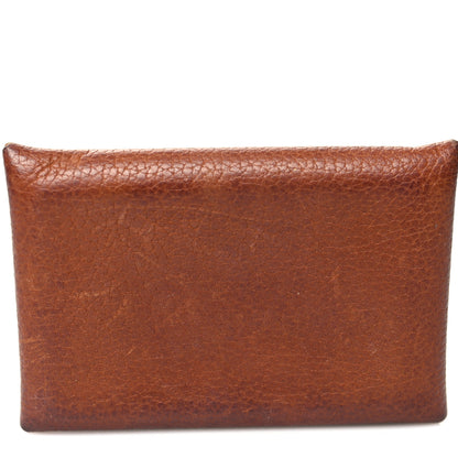 Hermes Barenia Verso Calvi Card Case Fauve Orange Poppy 13 of 13