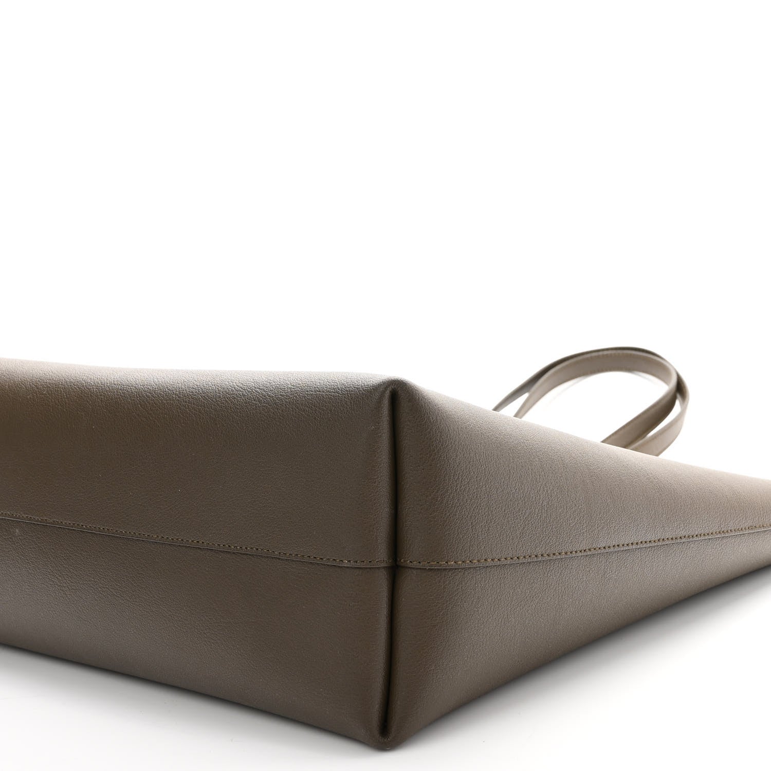 Saint Laurent Calfskin Large Shopping Tote Dark Green 8 of 9