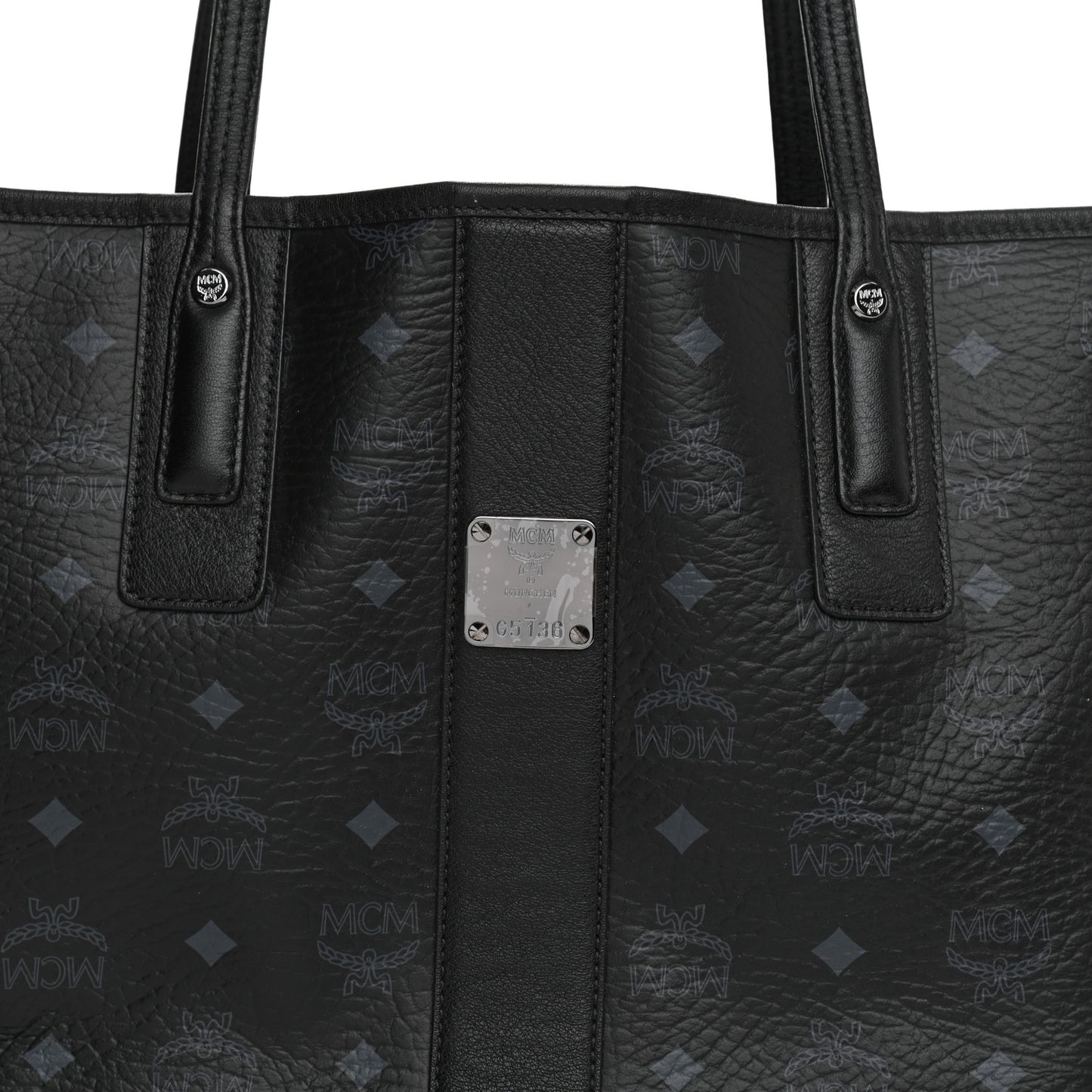 Visetos Medium Reversible Shopper Tote Black