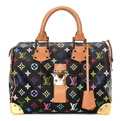Louis Vuitton Monogram Multicolor Speedy 30 Black 2 of 29