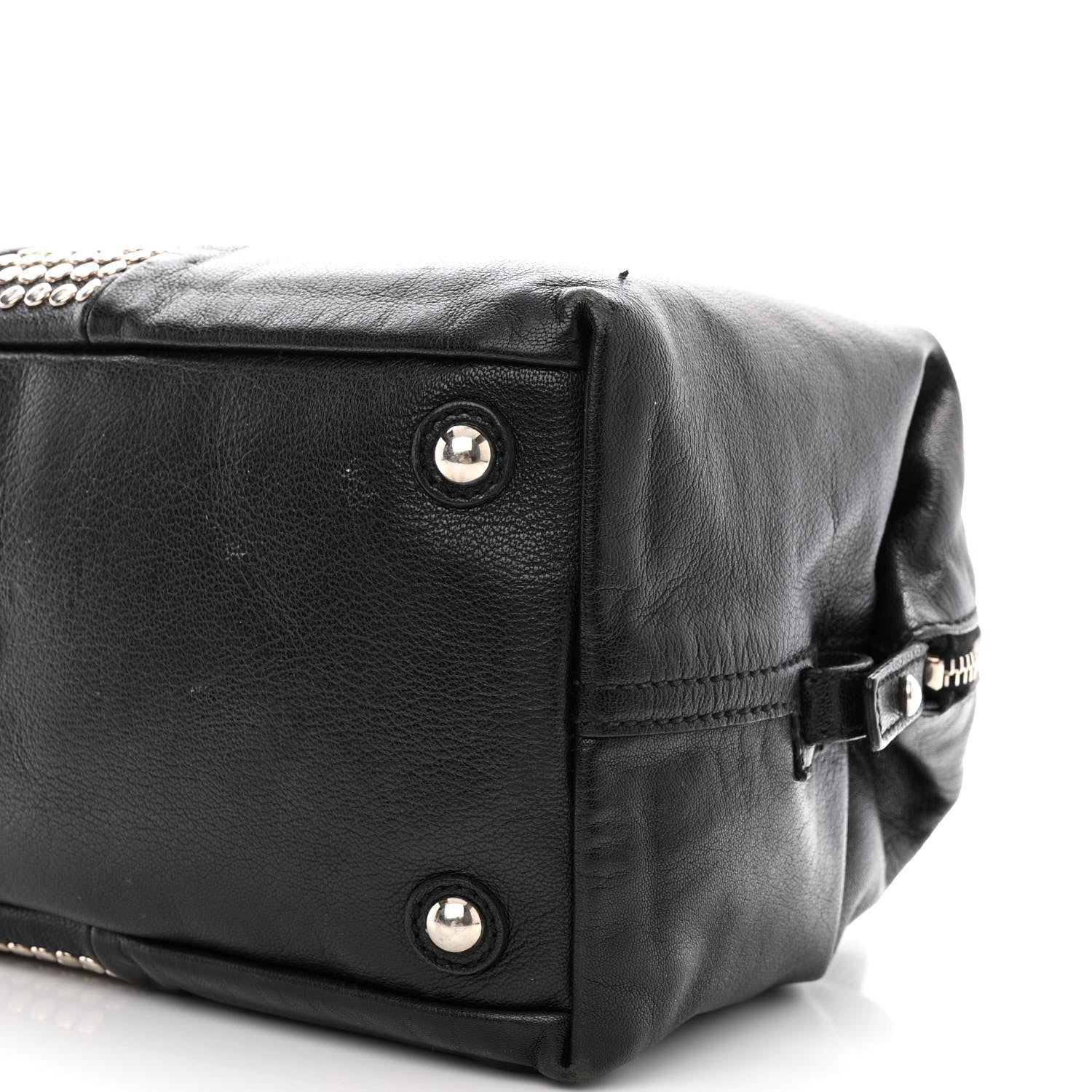 Saint Laurent Calfskin Studded Easy Sac Black 11 of 20