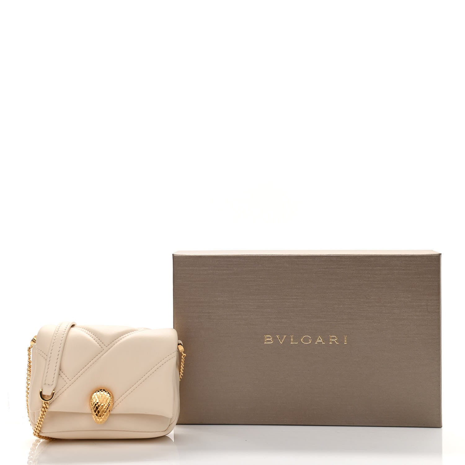 Bulgari Calfskin Serpenti Cabochon Micro Bag Opal 11 of 11