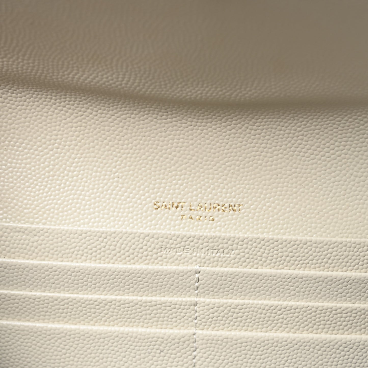 Grain De Poudre Matelasse Chevron Monogram Flap Wallet Crema Soft