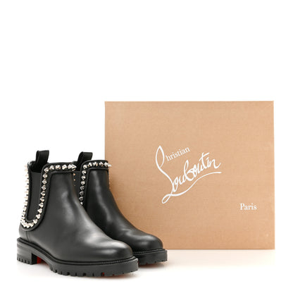 Christian Louboutin Nappa Spiked Capahutta Flat Chelsea Boots 36.5 Black 9 of 9