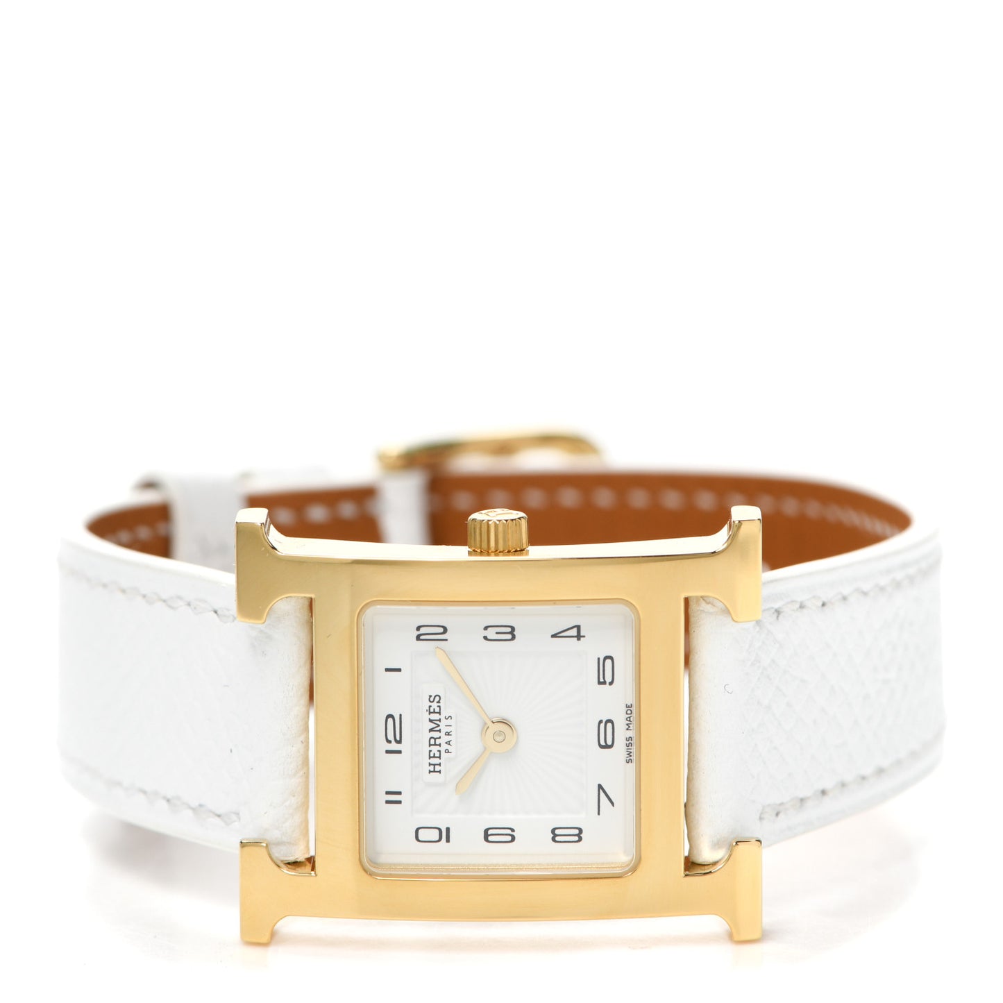 Stainless Steel Epsom 21mm Heure H Hour Quartz Watch Blanc