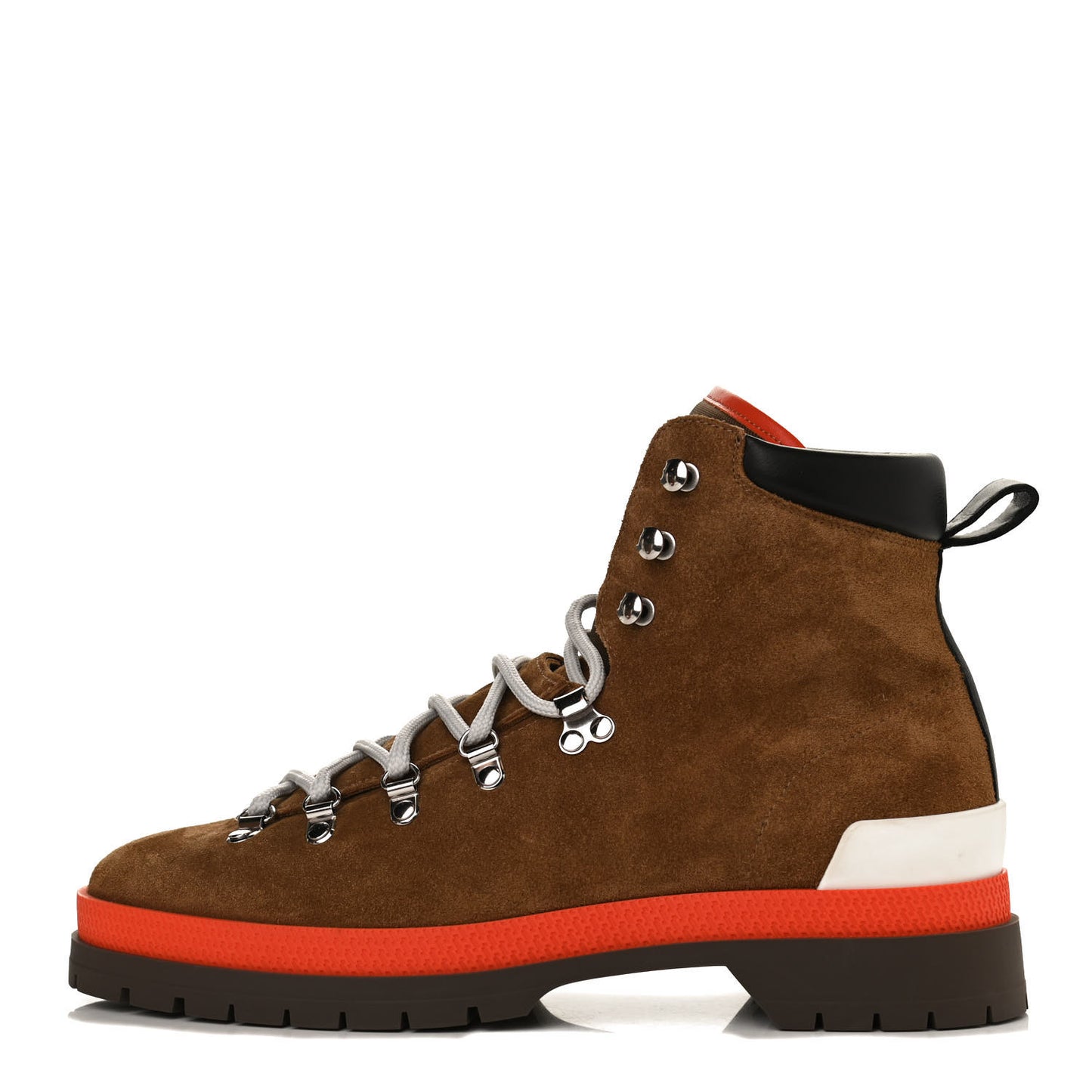 Suede Calfskin Mens Denivele Ankle Boots 41 Marron Cannelle Black