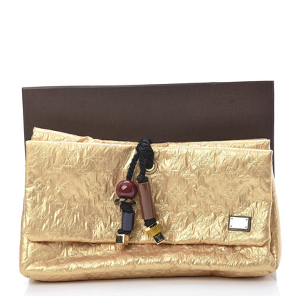 Louis Vuitton Jacquard Quilted Monogram Limelight African Queen Clutch Masai 8 of 8