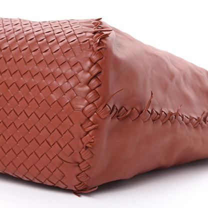 Bottega Veneta Nappa Intrecciato Large Fringe Shoulder Bag Rust 10 of 11