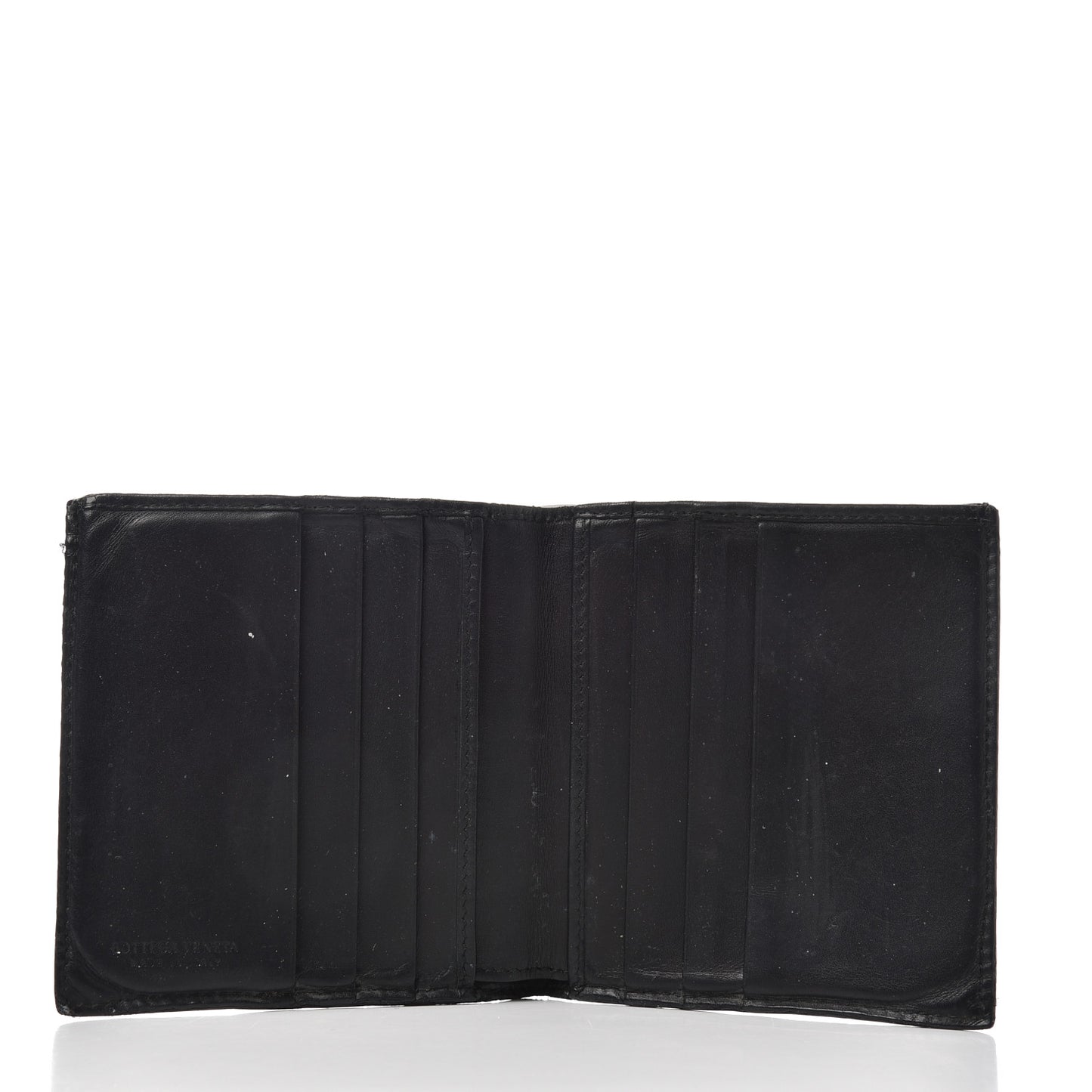Nappa Intrecciato Bi-Fold Wallet Black