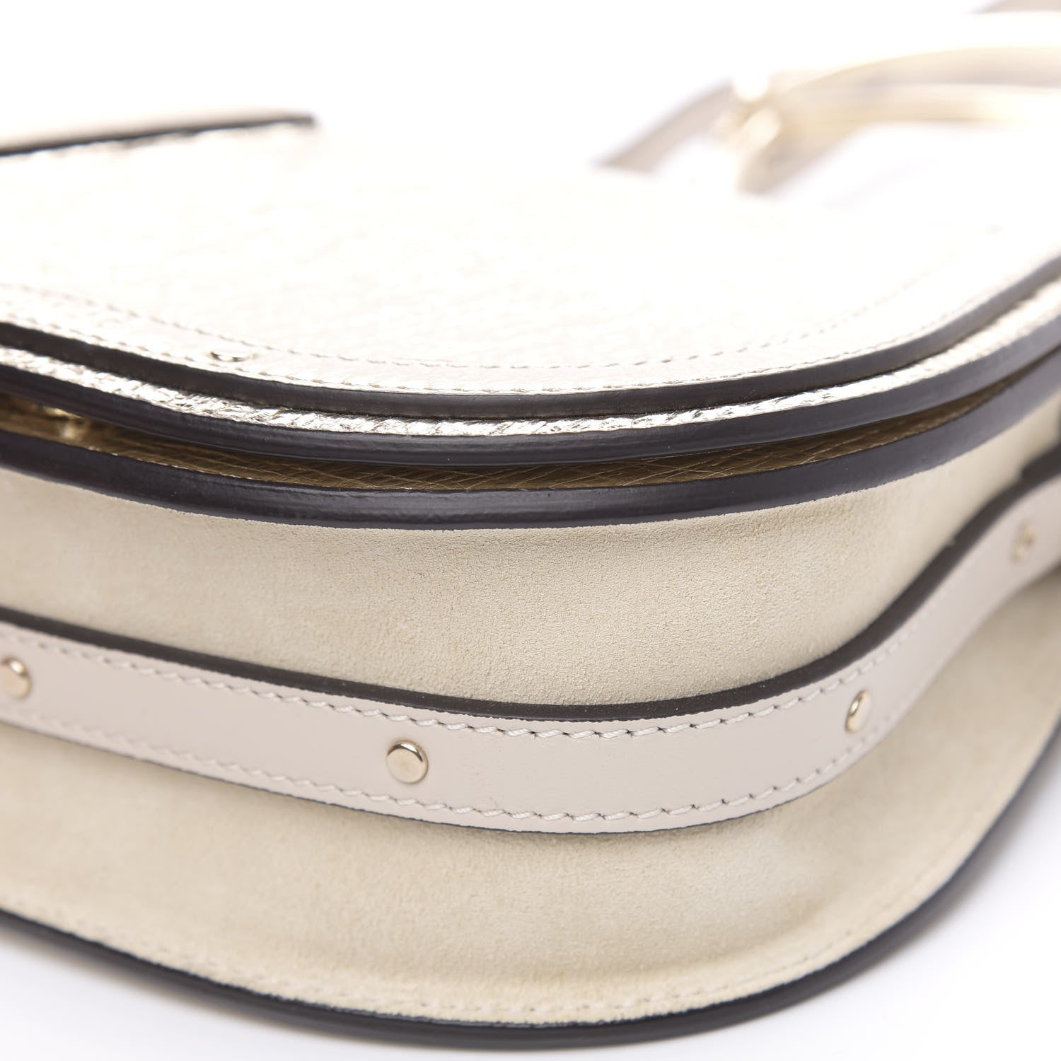 Chloe Metallic Calfskin Small Nile Bracelet Bag Gold 8 of 10