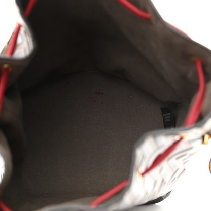 Fendi Vitello Grace F is Fendi Bi-Color FF 1974 Embossed Grande Mon Tresor Bucket Bag Maya Black Fragola 5 of 13