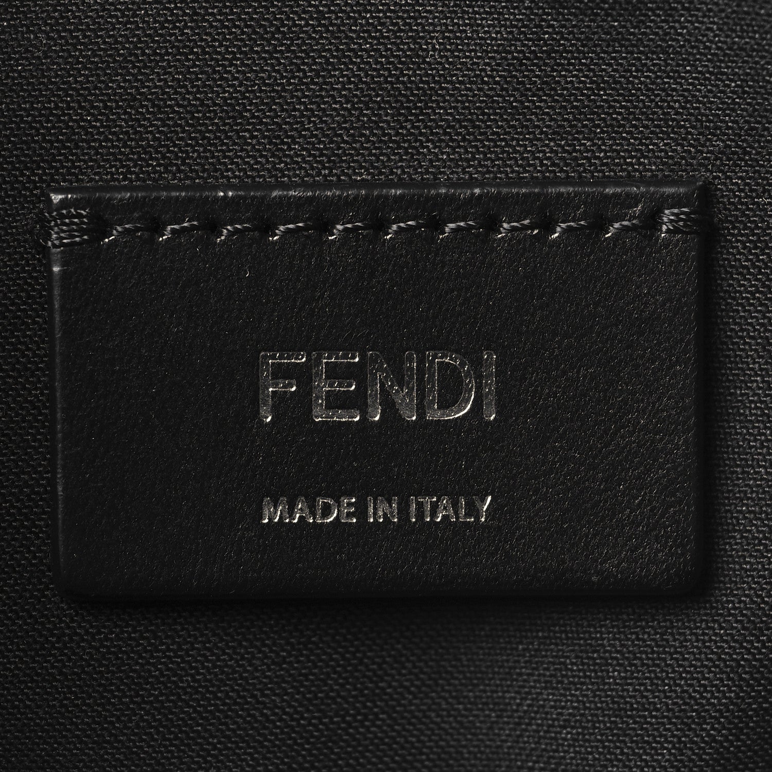 Fendi Glazed Fabric Vitello Liberty FF 1974 Diagonal Medium Camera Case Black Sunflower 6 of 10