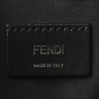 Fendi Glazed Fabric Vitello Liberty FF 1974 Diagonal Medium Camera Case Black Sunflower 6 of 10