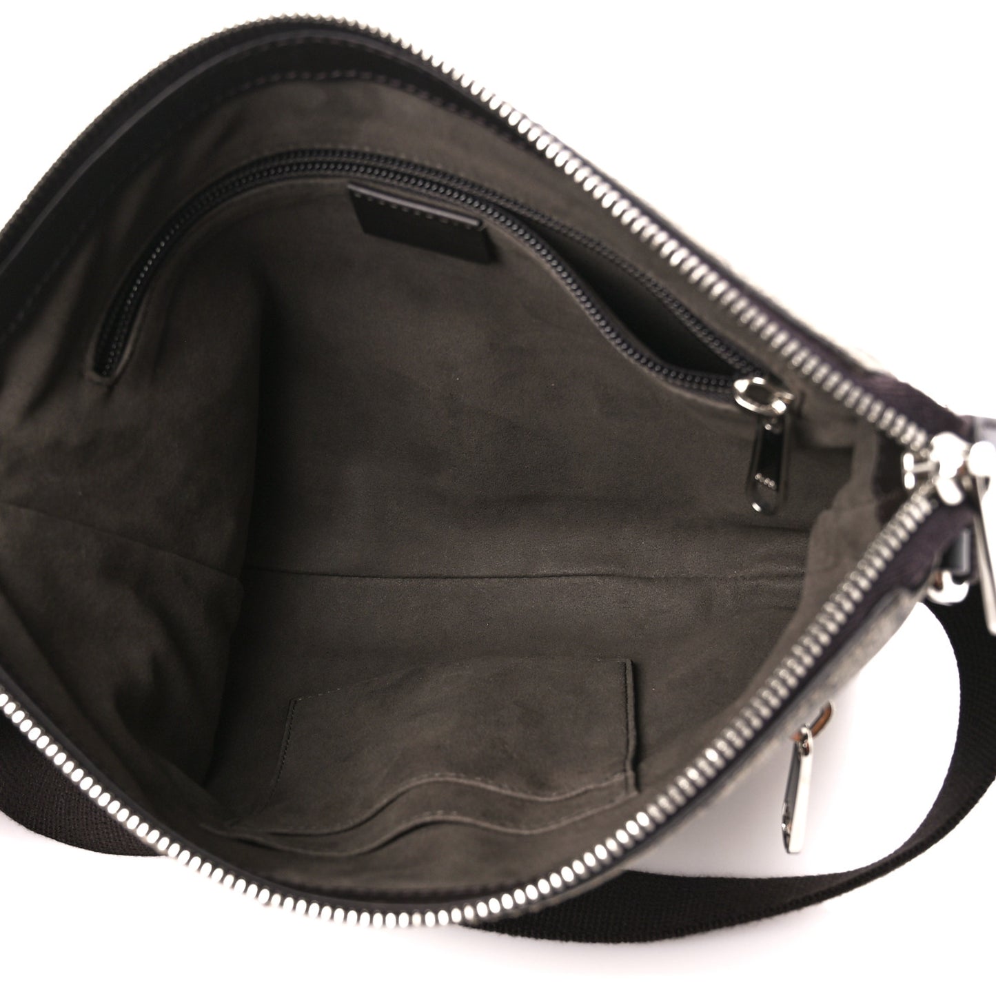 GG Supreme Monogram Selleria Calfskin Small Flat Side Zip Messenger Bag Beige Ebony Cocoa Dark Chocolate